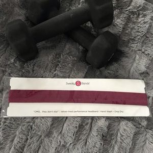 NEW Sweaty band- 1” maroon